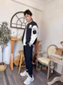 啄木鳥(niǎo)夾克外套男潮流美式棒球服夾克衫外套男休閑時(shí)尚立領(lǐng)戶(hù)外休閑開(kāi)衫 6555黑色 XL （建議130-150斤） 曬單實(shí)拍圖