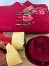 好人好夢(mèng) 刺繡鳳凰牡丹壽衣女全套士中老年人高檔現代女士款下葬送終裝老衣服白事沖喜三腰四領(lǐng)壽服純棉壽衣 京倉（吉祥安康棗紅）七件套裝+18樣配件 曬單實(shí)拍圖