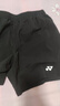 YONEX新款尤尼克斯羽毛球服短褲男女速干運動褲比賽服下裝 女款 220065 黑色 M 曬單實拍圖