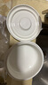 貝瑟斯 陶瓷碗蒸飯碗 蒸菜碗陶瓷蒸蛋碗帶蓋碗家用湯碗純白瓷碗5.5英寸 曬單實拍圖