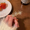 戴巖超閃精致水鉆雪花發(fā)夾滿鉆百搭側(cè)邊金屬劉海夾發(fā)卡精致前額一字夾 八芒星發(fā)夾【一對(duì)裝】 曬單實(shí)拍圖