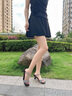 妙麗（Millies）品牌高奢涼鞋女2025夏季新款高跟鞋酒杯跟小香風(fēng)精致水鉆女士涼鞋 黑色 37 曬單實(shí)拍圖