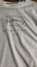 森馬（Semir）長(zhǎng)袖T恤女字母印花oversize個(gè)性2025夏季上衣鹽甜系109325101001 曬單實(shí)拍圖