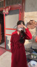 皮爾卡丹（pierre cardin）酒紅色雙面呢羊絨大衣女長款2024秋冬新款修身顯瘦過膝羊毛呢外套 深駝色 XL 127-140斤左右 曬單實(shí)拍圖