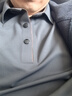 杉杉無(wú)痕彈力 長(cháng)袖T恤男士春秋季POLO衫翻領(lǐng)商務(wù)休閑爸爸工裝款打底衫 曬單實(shí)拍圖