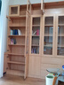 迷格實(shí)木橡木書(shū)柜帶玻璃儲物柜一體落地置物書(shū)架靠墻書(shū)房大柜子 【橡木】1.2米三門(mén) 曬單實(shí)拍圖