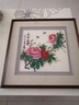 伯莎丹頓手繪國(guó)畫(huà)牡丹掛畫(huà)斗方花鳥(niǎo)餐廳客廳臥室新中式裝飾背景墻壁掛畫(huà) 國(guó)色天香 65cm*65cm 紅木色圓角框 曬單實(shí)拍圖