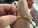 金運(yùn)吉古法傳承手鐲女9999足金包銀實(shí)心素圈金店同款婚嫁三金節(jié)日送老婆 古法手鐲【拍下備注圈口】 包金3克-總重約30克 曬單實(shí)拍圖