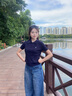 POLOWALK短袖針織衫女裝2025秋季新品女式通勤時(shí)尚潮流短袖針織衫 藏青色 L /165 曬單實(shí)拍圖