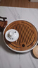 多川家用小茶盤(pán)茶具套裝簡(jiǎn)約陶瓷儲水茶盤(pán)圓形干泡茶臺竹托盤(pán)茶杯蓋碗 中號面板(24.1厘米) 曬單實(shí)拍圖