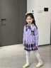G.DUCKKIDS女童春裝2024新款學(xué)院風(fēng)春秋兒童jk套裝小女孩庫洛米衣服裙子整套 庫洛米開衫三件套 110 建議100-110cm4-5歲 曬單實拍圖