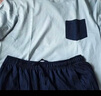 京東京造10A抗菌純棉睡衣男短袖套裝25春夏情侶家居服藍L 曬單實(shí)拍圖