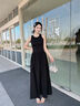 森馬（Semir）連衣裙女高腰拼接背心裙百搭2025夏優(yōu)雅圓領(lǐng)長裙通勤109325114015 曬單實(shí)拍圖