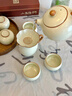 鴻運享景德鎮(zhèn)汝窯功夫茶具套裝家用2025新款辦公室喝茶泡茶蓋碗茶壺茶杯 HC豆黃汝窯遠(yuǎn)山西施壺配茶盤1 11頭 曬單實拍圖