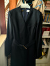 TIE FOR HERLeDress?羊毛三角扣束腰西裝裙｜TieForHer CL高端經典系列 藏青色暗格紋 XL 曬單實拍圖
