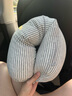 名創(chuàng)優(yōu)品（MINISO）面包粒子枕U型枕學生午睡枕旅行便攜護頸枕辦公室頭枕靠枕淺灰色 曬單實拍圖