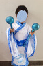 淘樂童敖丙cos哪吒cosplay哪吒服裝全套男女CP龍三太子套裝動(dòng)漫魔 熬丙全套淺白藍(lán)（送耳朵+紋身貼） 身高100cm 曬單實(shí)拍圖