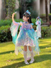 迪士尼（Disney）童裝洛麗塔公主裙女童連衣裙夏季新款美人魚裙子生日禮服兒童裙子 美人魚裙子+頭飾+項鏈+裙撐 100 建議2~3歲（ 90-100cm） 曬單實拍圖