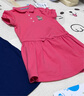Teenie Weenie小熊童裝25年夏新款女寶寶泡泡袖POLO連衣裙 紅色 100 cm 曬單實(shí)拍圖