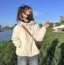 林羽森（LINYUSEN）冬季百搭薄棉短款棉衣夾棉外套女薄款保暖棉服秋冬小個(gè)子夾克棉襖 米白色 M 推薦90-110斤 曬單實(shí)拍圖
