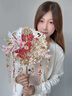 【高檔楠竹扇架+禮盒禮袋包裝】送新娘閨蜜團(tuán)扇結(jié)婚新娘高級(jí)成品diy手工自制材料包雙面喜扇扇子中國風(fēng)出嫁 1號(hào)款【雙面雙色】 特惠福利款 成品【做好的】 x 喜扇+扇架+嵌 曬單實(shí)拍圖