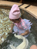 361°兒童泳衣女孩夏季可愛連體裙式平角游泳衣中大童學(xué)生游泳裝備 曬單實(shí)拍圖