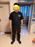 MMOPTOP男士T恤夏季美式高街寬松圓領(lǐng)半袖印花純棉短袖女M0029黑色2XL 曬單實(shí)拍圖