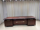孔邱銘閣烏金實(shí)木辦公桌老板桌新款中式高端大氣老板桌董事長(cháng)總裁室大班臺 2.4米老板桌 曬單實(shí)拍圖