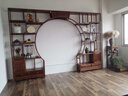 玉古軒2025新款置物架古董柜隔斷月亮門(mén)實(shí)木博古架新中式禪意仿古拱形 雙圈月洞門(mén)2.1-2.3高2.25米(不包郵) 2米以上 曬單實(shí)拍圖