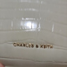 CHARLES&KEITH鱷魚紋凱莉包手提斜挎婚包包女包生日禮物七夕禮物CK2-50270880-1 Ivory象牙色 S 曬單實(shí)拍圖
