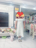 惟友大碼旗袍裙胖妹妹夏裝顯瘦新中式改良版復古國風魚尾裙 淺綠色 3XL 【尺碼偏大】 建議170-190斤 曬單實拍圖