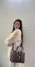 狄梵普包包女包2025新款女士斜挎手提包生日七夕情人節(jié)禮物送女友送老婆 咖啡色【禮盒裝】 中包 曬單實(shí)拍圖
