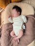 GOBABYGO丹麥嬰兒衣服夏季薄款純棉新生兒嬰兒包屁衣0-6-12個(gè)月滿(mǎn)月寶寶 香草淡黃（V領(lǐng)） 側(cè)開(kāi)襟 62cm 62cm （建議0-3個(gè)月） 曬單實(shí)拍圖