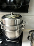美廚（maxcook）蒸鍋 304不銹鋼34CM三層蒸鍋 加厚復底湯鍋燃氣電磁爐通用 MCZ559 曬單實(shí)拍圖