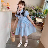 格素凡女童學(xué)院風(fēng)連衣裙夏季新款兒童裙子女大童花邊棉布裙洋氣夏裝清新 泡泡袖學(xué)院風(fēng)裙 110 建議身高100 曬單實(shí)拍圖