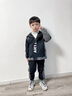 G.DUCKKIDS童裝男童春裝套裝兒童衣服男孩春秋季2024新款工裝外套運(yùn)動(dòng)裝學(xué)生 黑色 160 尺碼13~14歲【150-160cm】 曬單實(shí)拍圖
