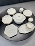 康琴（KANGQIN）白鉆石金邊家用盤子菜盤方形異形菜盤網(wǎng)紅款整套陶瓷餐具餐盤碗盤 【描金】8英寸八角盤4個裝 曬單實拍圖