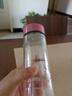 希諾（HEENOOR）玻璃杯女士單層加厚水杯創(chuàng)意花茶杯便攜隨手杯清新可愛學(xué)生杯子 XN9035 水晶粉 350ml【長款】 曬單實拍圖