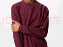 優(yōu)衣庫男裝柔軟針織搖粒絨圓領(lǐng)套頭衫/長(cháng)袖T恤25秋冬新款479791 18 暗紅色 S /165/84A 曬單實(shí)拍圖