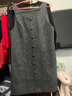 熙世界（sllsky）miu系千金穿搭打底衫羊毛呢背心連衣裙兩件套裝2025秋冬 碳灰色 L 曬單實(shí)拍圖