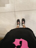 環(huán)球原創(chuàng)黑粉鞋子女2024新款爆款秋冬韓系潮休閑百搭厚底運動板鞋 曬單實拍圖