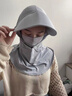 京悠雨冰絲電動(dòng)車防曬面罩全臉夏帽子口罩護(hù)頸一體騎行可帶頭盔 黑色 （原版錦綸 冰感加倍） 均碼 曬單實(shí)拍圖