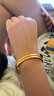 中國黃金（CHINA GOLD）古法素圈黃金手鐲女999足金鐲子生日禮物送女朋友老婆 【圈口54】金重約：15.2g 曬單實(shí)拍圖