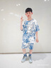 G.duck小黃鴨男童運動(dòng)套裝夏裝中大兒童衣服夏季男孩短袖痞帥氣時(shí)髦潮酷 藍色 140 建議130-140cm9-10歲cm 曬單實(shí)拍圖