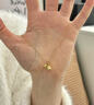 六桂福珠寶 LIU GUI FU JEWELRY鈴蘭花黃金吊墜女1克新款足金純金項鏈七夕情人節禮物送女友老婆 吊墜金重約0.48g（送s925銀鏈） 曬單實(shí)拍圖