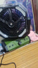 SYOURAN戶外露營風(fēng)扇充電風(fēng)扇超長續(xù)航大風(fēng)力野外帳篷垂釣魚大容量鋰電池宿舍用桌面充電寶三合一無線便攜 噴霧制冷【3萬毫安/搖頭定時/照明/充電寶】軍綠色 曬單實拍圖