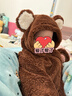 papa嬰兒冬季造型抱抱絨爬服 小熊寶寶（棕色）   80cm    曬單實(shí)拍圖