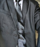 花花公子西服套裝男士韓版修身上衣外套伴郎新郎結婚商務(wù)職業(yè)正裝小西裝男 兩扣黑色上衣+襯衫+領(lǐng)帶+西褲 XL 曬單實(shí)拍圖