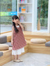 LUSON陳大豬童裝女童連衣裙2025新款洋氣法式格子裙兒童夏季裙子 曬單實(shí)拍圖