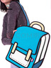 JumpFromPaper二次元2d漫畫宇宙包書包女雙肩包背包送女友生日禮物JFP 空氣藍 曬單實拍圖